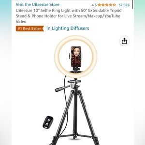 Upgraded Dimmable Selfie Ring! Never used. Excellent condition. New.